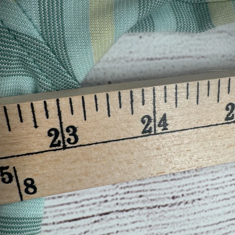 Linksoul Striped‎ Polo Shirt Mens Size Large Short Sleeve Golf Casual Green - Picture 10 of 10